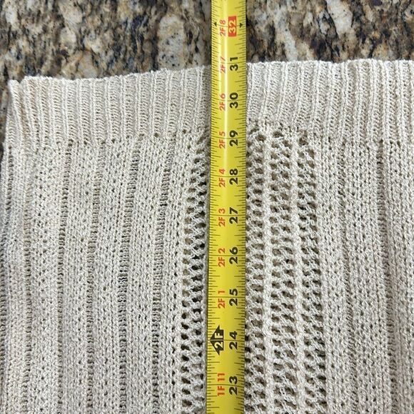 POL Tan Color Open Front Knitted Cardigan Sweater Size L - Picture 10 of 10